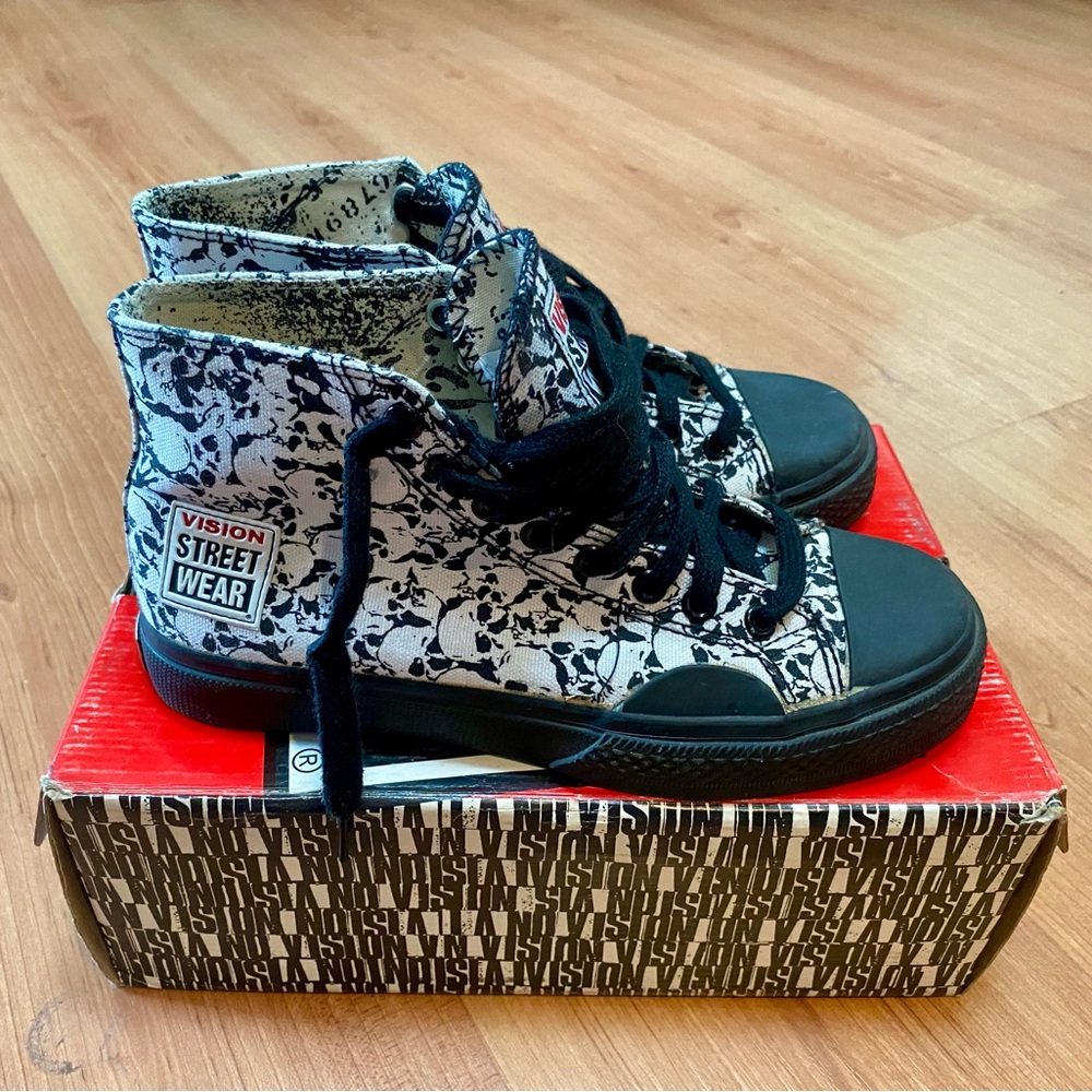 Vision Street Wear, 
Punk Skull High tops, women’s size 8